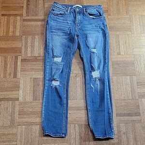 KanCan Blue Skinny Size 27 Distressed Denim Jeans